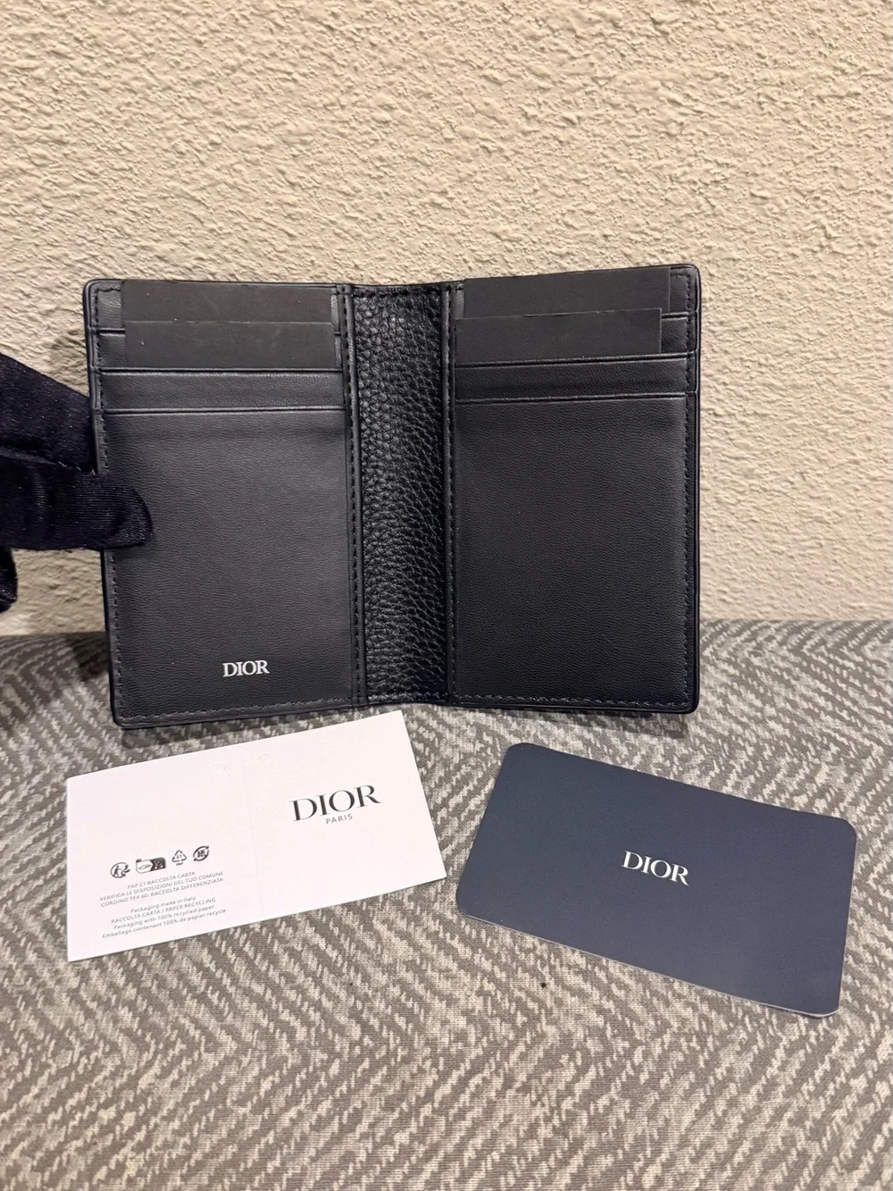 Christian Dior Unisex Black VIP Cardholder with CD Logo